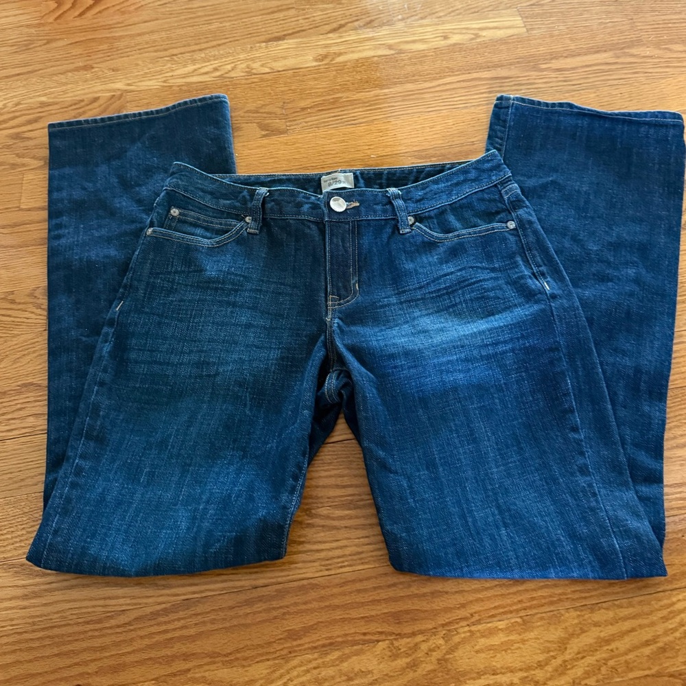 Gap 1969 Vintage Curvy Flare Wide Leg Dark Wash Blue Denim Jeans Size 29R